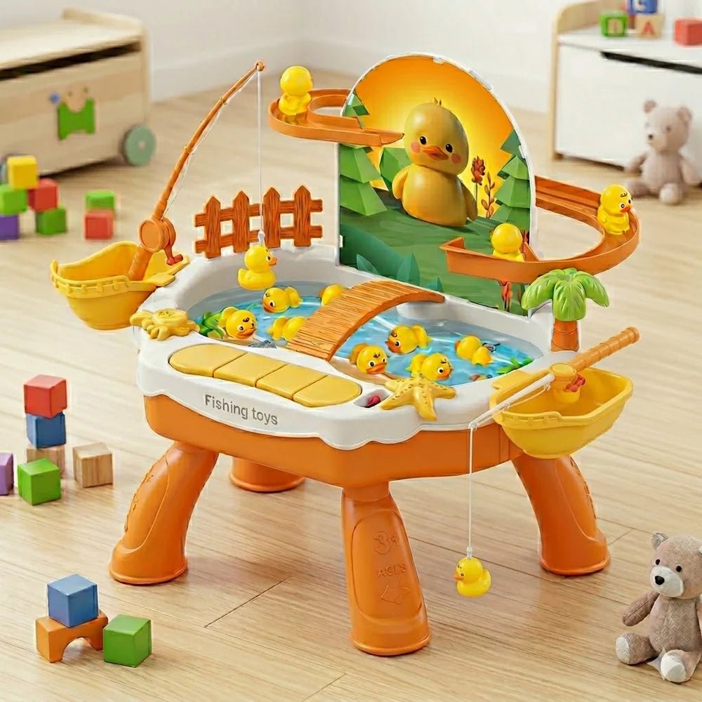 2-in-1 Duck Slide & Magnetic Fishing Toy for Kid - Nobita Toys