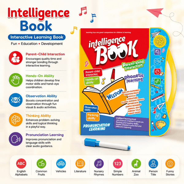 Interactive Intelligence Learning Book for Kids - Nobita Toys